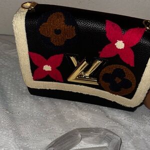 Black and Multicolor Designer Women's Bag